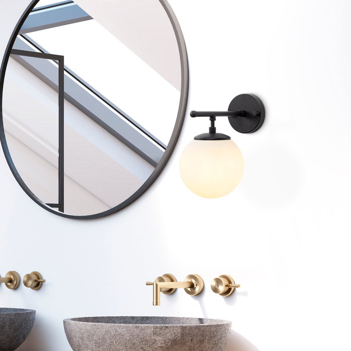 Opviq Roe - 10715 Lámpara de pared negro y crema